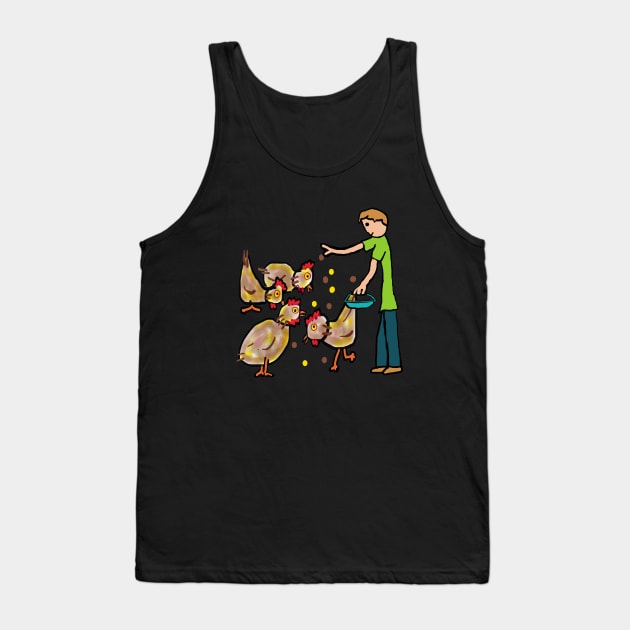 Backyard Chicken Keeping, Feeding and Farming Tank Top by Mark Ewbie